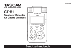 Benutzerhandbuch für Tascam GT-R1