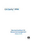 CA Clarity PPM - Benutzerhandbuch f&uuml;r Ressourcenmanagement