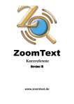 Kurzreferenz - bei Zoomtext