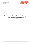 Benutzerhandbuch Micro - OHP Automatisierungssysteme GmbH