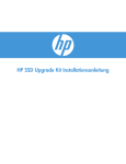 HP SSD Upgrade Kit Installationsanleitung - Hewlett