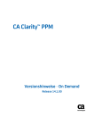 CA Clarity PPM - Versionshinweise - On Demand