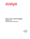 Avaya one-X Quick Ausgabe Freigabe 3.0.0
