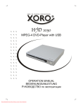 Xoro HSD 2050 User Guide Manual