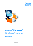 Kapitel 2. Acronis Recovery für Microsoft Exchange
