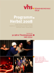 Programm Herbst 2008 - Deutsches Institut für Erwachsenenbildung