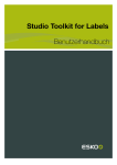 Studio Toolkit for Labels Benutzerhandbuch