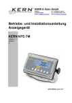 Betriebs- und Installationsanleitung Anzeigeger&auml;t