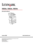 Lexmark x850e Handbuch - Quant Electronic GmbH