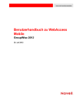 Benutzerhandbuch zu GroupWise 2012 WebAccess Mobile