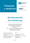 Pilotprojekt e-Medikation Abschlussbericht der Evaluierung