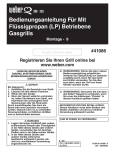 Bedienungsanleitung F&uuml;r Mit Fl&uuml;ssigpropan (LP