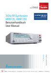 Hameg HM8135 / HM8135X | RF-Synthesizer Benutzerhandbuch