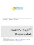 Solmetric PV DesignerTM Benutzerhandbuch