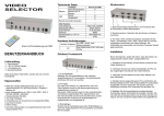 video selector benutzerhandbuch - Emmegi Ricambi SpA