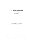 CET Benutzerhandbuch Version 1.1