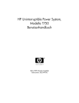 HP Uninterruptible Power System, Modelle T750 Benutzerhandbuch