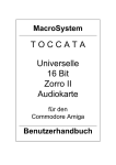 TOCCATA Universelle 16 Bit Zorro II Audiokarte