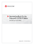 Polycom CX 700-Benutzerhandbuch