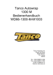 Tanco Autowrap 1300 M Bedienerhandbuch WD66-1300-M