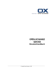 OPEN-XCHANGE SERVER Benutzerhandbuch