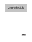 Benutzerhandbuch f&uuml;r die Microsoft Project