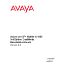 Avaya one-X™ Mobile for S60 3rd Edition Dual