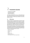 2 Erweiterte Syntax