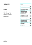 Text Display (TD) - Benutzerhandbuch