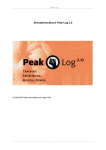 Benutzerhandbuch Peak-Log 2.0