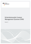 Sicherheitsstudie Content Management Systeme - BSI
