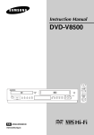 Samsung DVD-V8500 User Manual