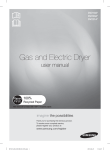 Samsung 54kg Bigger Capacity Dryer DV221AEG User Manual