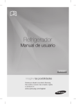 Samsung Refrigerador con dispensador de agua y hielo, 25,8 AW1 FDR Manual de Usuario