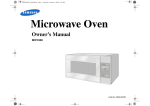 Samsung Microwave Oven MW1050STC User Manual