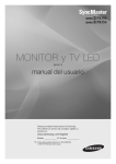 Samsung Monitor de televisión de 19" con altavoz integrado Manual de Usuario