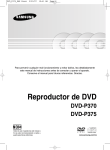 Samsung DVD-P375 Manual de Usuario