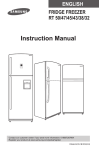 Samsung 418 Lts Nevera congelador superior RT6CWLSW Manual de Usuario