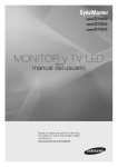 Samsung Monitor de televisor de 19" con parlante integrado Manual de Usuario