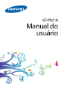 Samsung Galaxy Tab Plus (7.0, Wi-Fi) manual do usuário(JellyBean version)