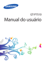 Samsung Galaxy Tab 10.1 Wi-Fi manual do usu&aacute;rio
