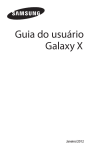 Samsung Galaxy X manual do usuário