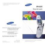 Samsung SPH-A505 Manual de Usuario