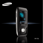 Samsung YP-T9BAB Kullanıcı Klavuzu