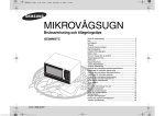 Samsung Frist&aring;ende mikro 20 liter GE89MSTC Bruksanvisning