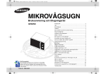 Samsung Fristående mikro 23 liter GE82NC-S Bruksanvisning