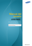 Samsung Monitor LED UHD 28" U28D590D
 Manual de Usuario