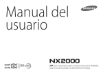 Samsung NX2000 (20-50 mm) Manual de Usuario