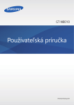 Samsung Galaxy Note (10.1, Wi-Fi) Užívateľská príručka (KK)