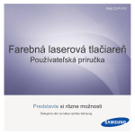 Samsung CLP-310 Už&iacute;vateľsk&aacute; pr&iacute;ručka